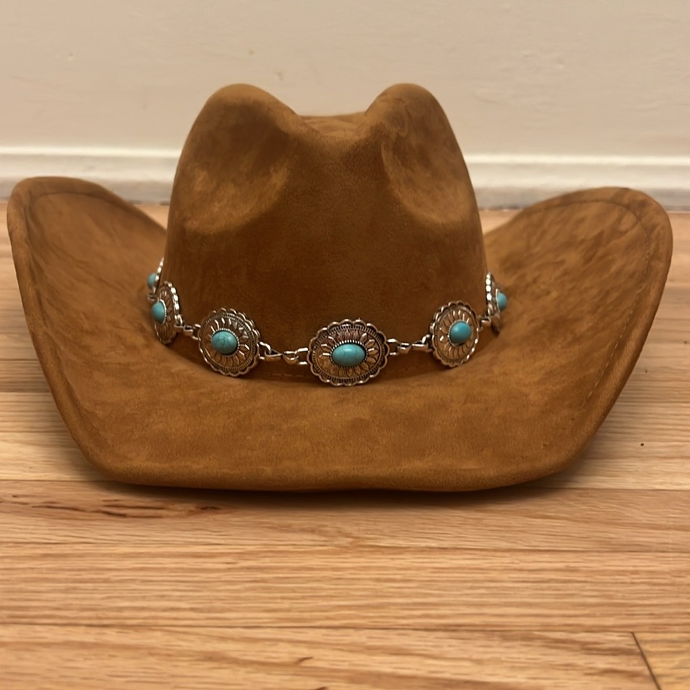 Cowboy Hat with silver/ turquoise band